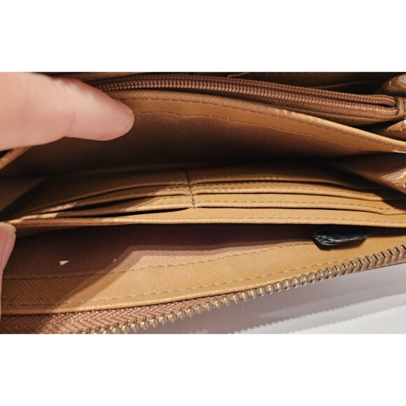 Fossil Cowhide Leather Sydney Zip Around Clutch Wallet 8x4 - Picture 13 of 16